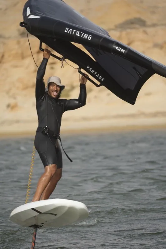 Session wing foil a La Lagune, Dakhla