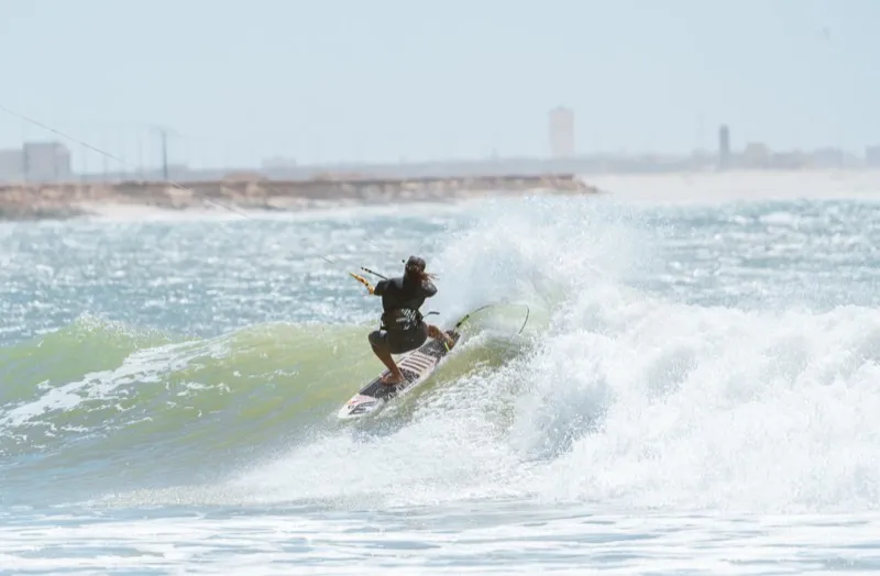 Coaching kitesurf strapless à Oum Labouir, Dakhla