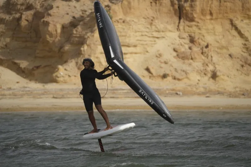 Coaching wing foil sur le lagon de Dakhla, Maroc